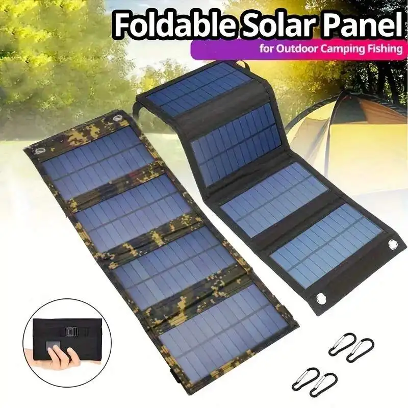 Folding Solar Panel - 휴대용 USB 접이식 태양 전지 패널
