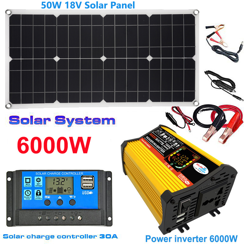 Renewable Energy Kit - 태양광 패널 시스템, 110V, 220V, 50W,