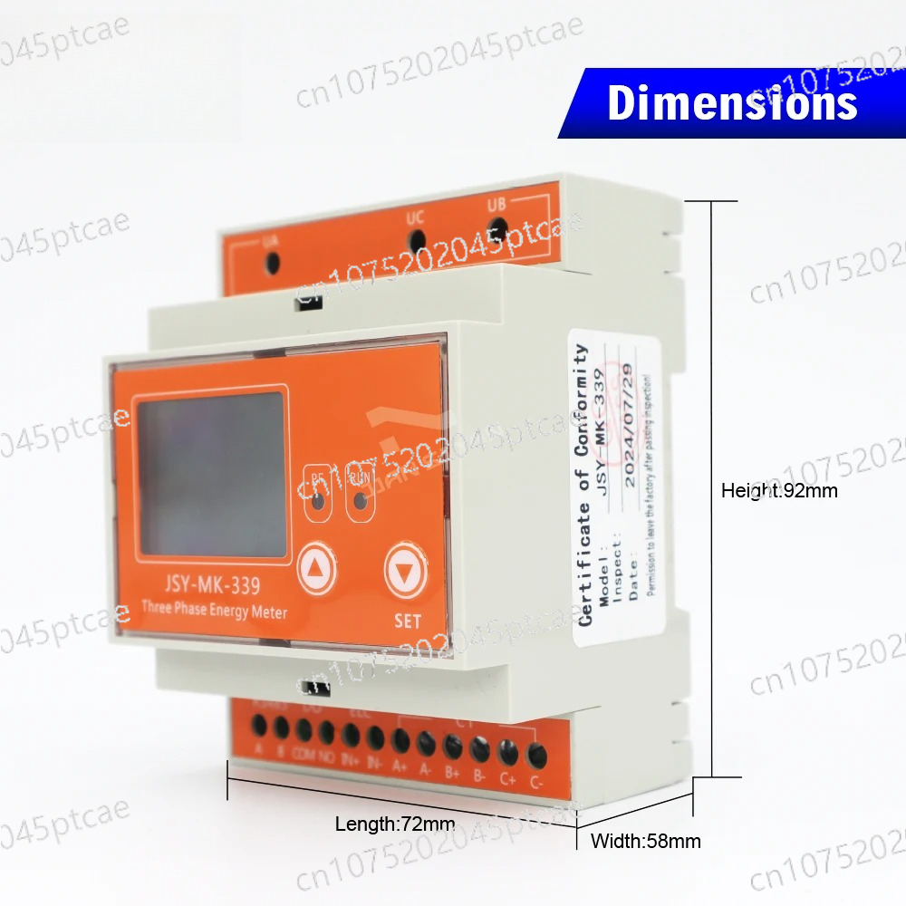 Energy Meter Bidirectional - KWh 계량기 모니터 Modbus-RTU 전류 및