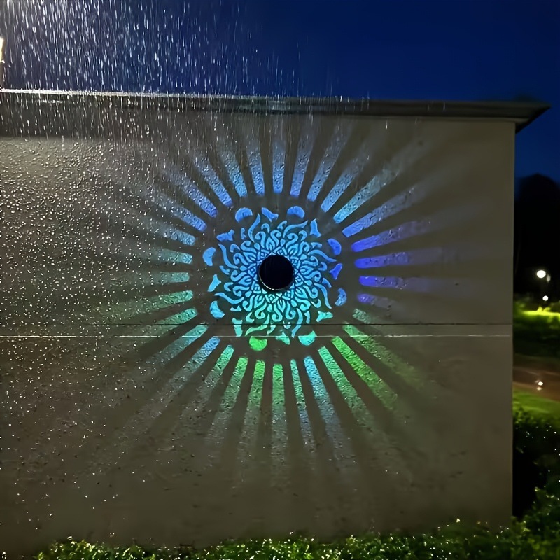 Renewable Energy Solar - 태양광 LED 벽등 만다라 프로젝션 랜턴
