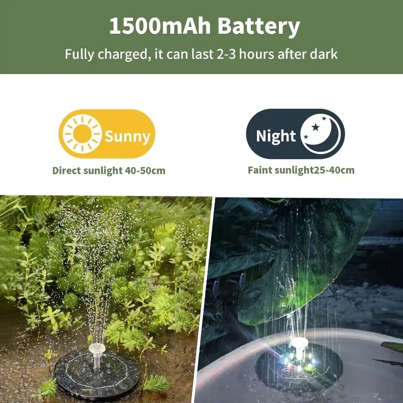 LED 조명 태양열 분수 조명, 회전 분수, 워터 펌프 - Renewable Energy Solar 리뷰 및 가격