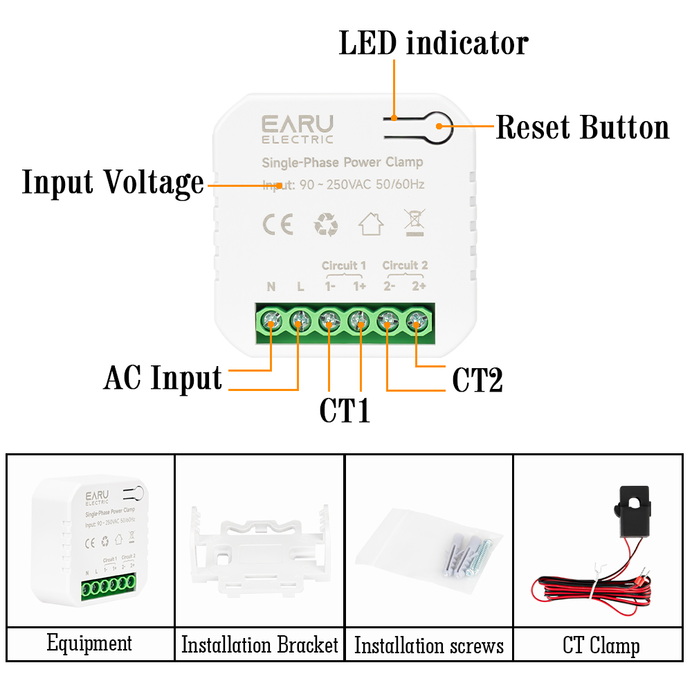 EARU 1 2단계 채널 Tuya 앱 ZigBee 스마 - Energy Meter Bidirectional 리뷰 및 가격