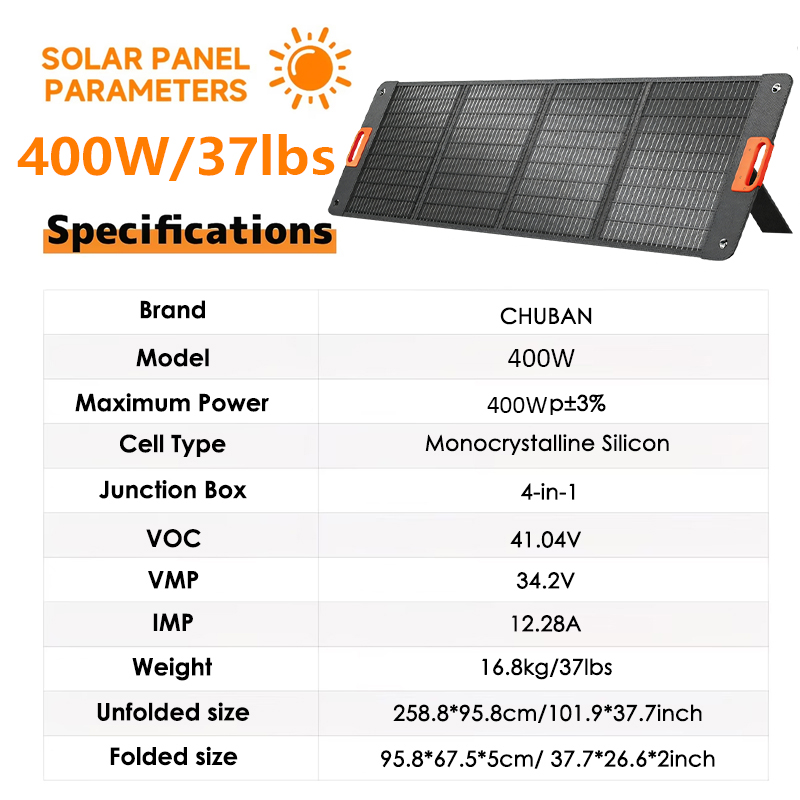 200W 접이식 태양광 패널 400w 100w 휴대용  - Folding Solar Panel 리뷰 및 가격